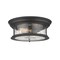 Z-Lite Sonna 2 Light Flush Mount, Matte Black And Clear Seedy 727F13-MB - alternate 1